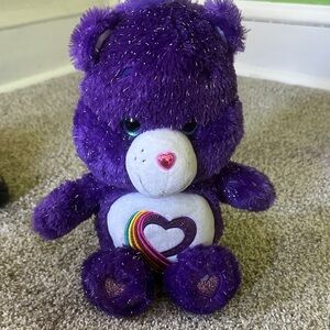 Purple Plush Care Bear Toy